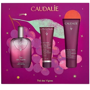 CAUDALIE Coffret cadeau noël Thé des Vignes Eau Fraîche Crème Mains et Gel Douche