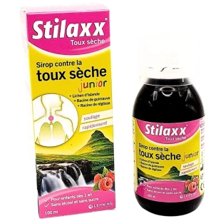 STILAXX - Sirop Toux Sèche Junior 100 ml - Lehning - Apaise la toux sèche, calme la gorge.