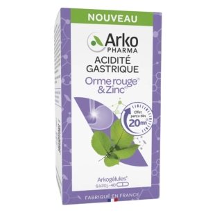 ARKOGELULES - Orme Rouge & Zinc Acidité Gastrique - 40 Gélules