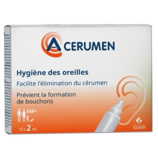 A-CERUMEN - Hygiène  Des Oreilles - 10 Unidoses de 2 ml