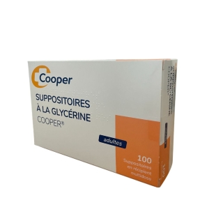 COOPER - Suppositoires à la Glycérine ADULTES Boîte de 100
