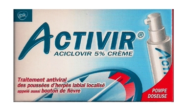 ACTIVIR 5% crème Pompe doseuse de 2 grammes