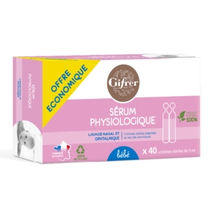 Sérum Physiologique GIFRER (40 unidoses) 