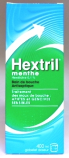 HEXTRIL MENTHE bain de bouche antiseptique 400 ml