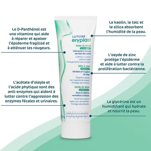 LUTSINE ERYPLAST - Pâte à l'Eau Irritations et rougeurs du siège - 200 gr
