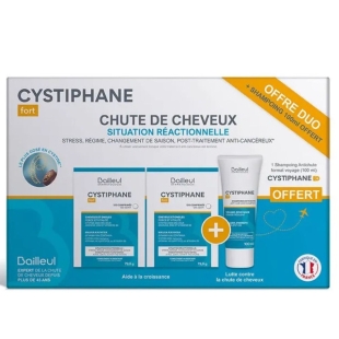 CYSTIPHANE Coffret Chute de Cheveux - 2x120 comprimés + Shampoing 100ml
