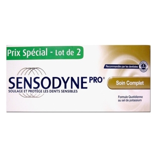 SENSODYNE Pro Dentifrice Soin COMPLET LOT de 2 X 75ml - PROMO