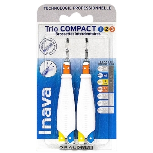 INAVA TRIO Compact Brossettes interdentaires ISO 1/2/3 (espaces étroits)