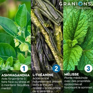 GRANIONS - Cortisol Balance Action Complète - Apaisez le stress chronique, retrouvez votre équilibre - 60 comprimés