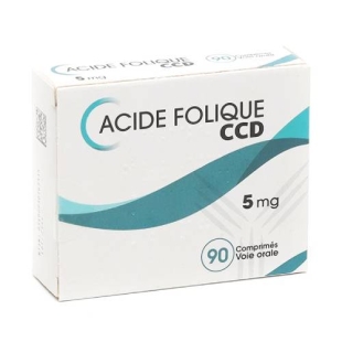 Acide Folique (Vitamine B9) CCD 5 mg - générique de Spéciafoldine