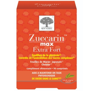 New Nordic - Zuccarin Max Extra Fort Feuilles de Mûrier - 90 comprimés