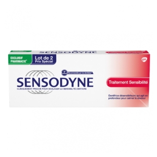 SENSODYNE Dentifrice Traitement Sensibilité (LOT 2 x 75ml) PROMO