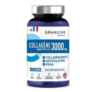 GRANIONS - Collagène Marin Type I et II 3000mg - 80comprimés