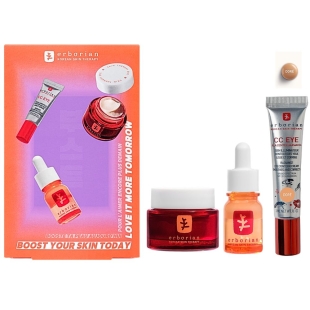 ERBORIAN - Coffret Les Essentiels Jour et Nuit - Sérum nuit/Crème yeux/CC Eye. Teinte doré.