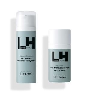 LIERAC  Coffret Homme - Fluide Anti-âge Global 50ml + 1 Déodorant 50ml