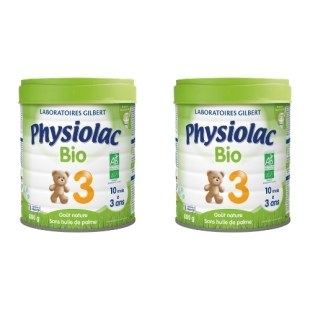 PHYSIOLAC Lait Croissance 3 Bio (2x800 g)