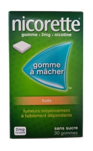 NICORETTE 2mg - FRUITS Sans Sucre - 30 Gommes