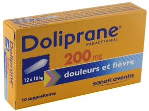 DOLIPRANE - Paracétamol 200 mg Enfants (de 11 à 16 kg)  - 10 Suppositoires