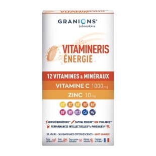 GRANIONS Vitamineris Énergie 1000mg - 30 comprimés effervescents
