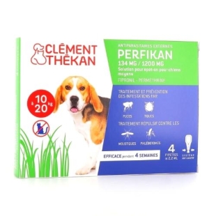 Clément Thékan Perfikan Antiparasitaire Chiens Moyens 4 pipettes