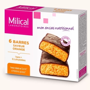 MILICAL - 6 Barres Protéinées Orange