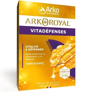 ARKOROYAL Vitadéfenses vitalité défenses 20 ampoules Arkopharma