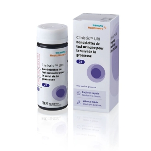 Bandelettes urinaires Clinistix URI - 4 paramètres suivi grossesse x25