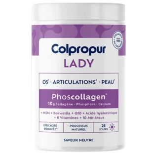 COLPROCUR - Lady Phoscollagen 327.5gr saveur neutre. Complément nutritionnel pour accompagner les femmes pendant les changements hormonaux, notamment autour de la ménopause.