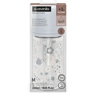 SUAVINEX - Biberon en verre 240 ml - Wonderland +3m