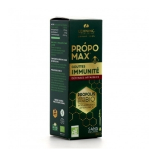 PROPOMAX Gouttes Immunité Défenses Affaiblies Extrait Propolis Bio (30 ml) Lehning
