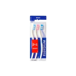 ELGYDIUM Brosses à Dents Basic (2+1 offerte)