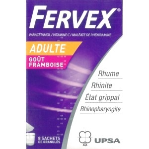 FERVEX ADULTE goût framboise (8 sachets)