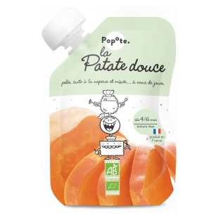POPOTE - Purée de Patate Douce 100% Bio Dès 4 mois - Gourde 120g
