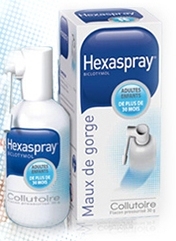 HEXASPRAY Maux de gorge collutoire 30 grammes - parfum ANIS