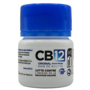 Flacon CB12 Original Bain de Bouche 50 ml - format voyage - anti-mauvaise haleine - sans alcool - fraîcheur 16h