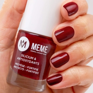 MEME Cosmetics - Vernis à ongles Silicium et Antioxydants - Cassis 10ml