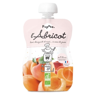 POPOTE - Compote L'Abricot 100% Bio Dès 4 mois - Gourde 120g