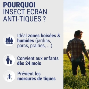 INSECT ECRAN - Répulsif Peau Anti Tiques et Moustiques - spray 100 ml