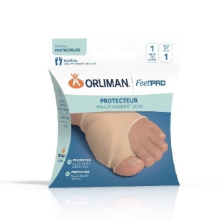 ORLIMAN FEETPAD - Protecteur Hallux Valgus Et Cors - 1 Unité - 2 Tailles