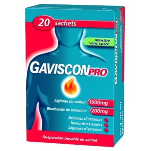 GAVISCON PRO Menthe Digestion difficile (20 sachets)