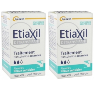 ETIAXIL Détranspirant Roll-On Peaux Sensibles (2x15 ml)
