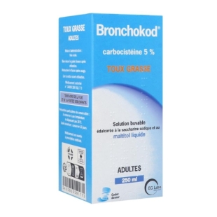 BRONCHOKOD ADULTES 5% Sans Sucre Sirop (250 ml)