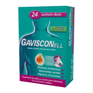 GAVISCONELL MENTHE SUSPENSION BUVABLE boite de 24 sachets