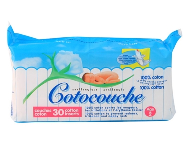 COTOCOUCHE - Paquet de 30 couches 100% Coton - Age 2