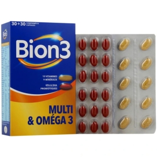 BION - Multi & Oméga 3 - 30 capsules + 30 comprimés