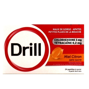 DRILL Miel Citron sans sucre (24 pastilles)