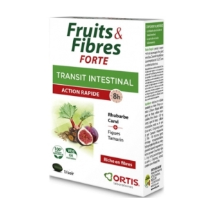 ORTIS FRUITS ET FIBRES FORTE Transit intestinal Action rapide (12 comprimés)