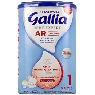 GALLIA - Bébé Expert Lait Anti Régurgitations 1 Caroube - 0-6 mois - 800g