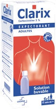 CLARIX Expectorant Toux Grasse sirop adulte SANS SUCRE flacon 250ml
