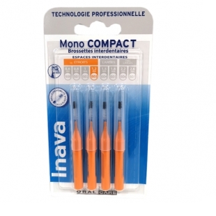 INAVA 4 Brossettes interdentaires Mono Compact 1.2mm ISO3 ORANGE
